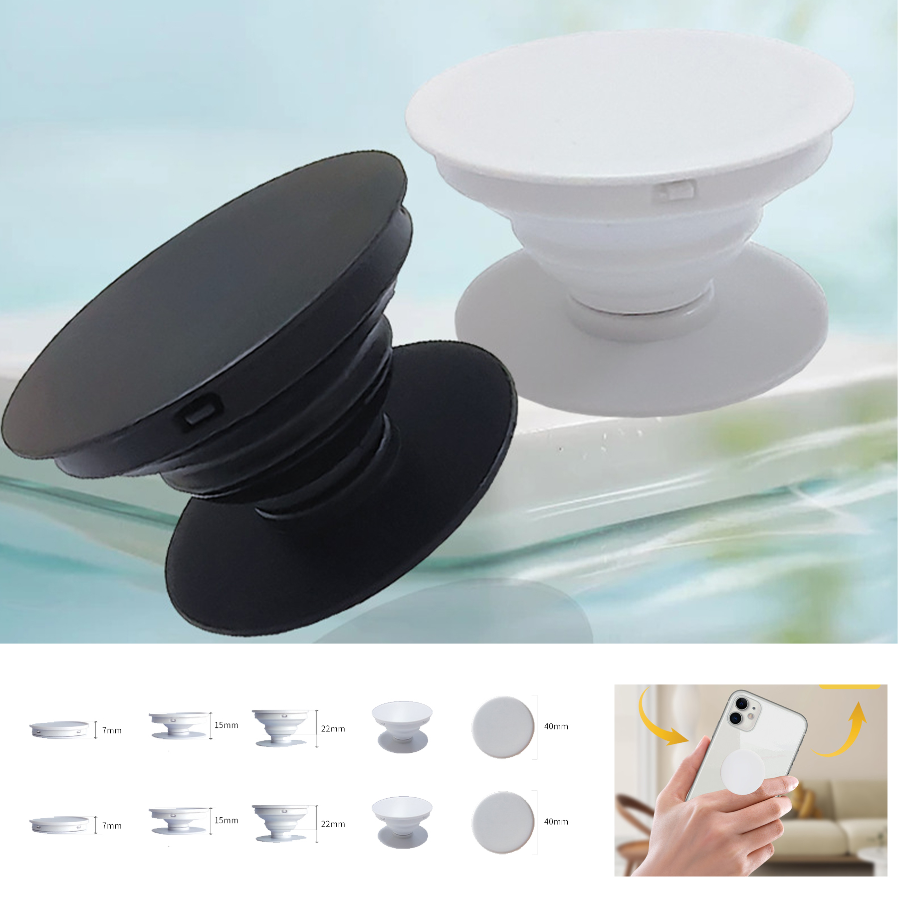 Phone Grip With Expanding Kickstand 2