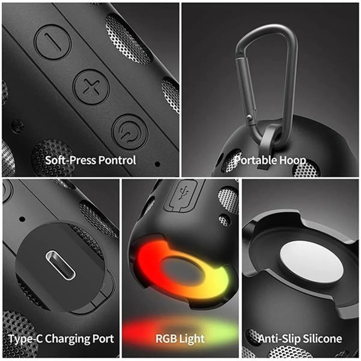 2 in 1 Portable Bluetooth Wireless Speakers Earbuds 3