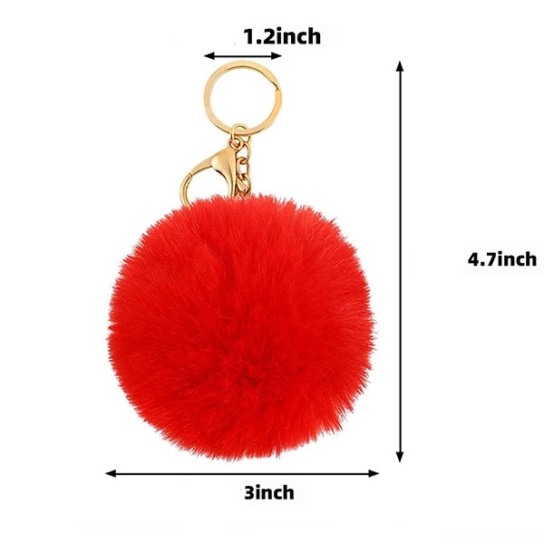 Pom Fur Ball Keychain 2