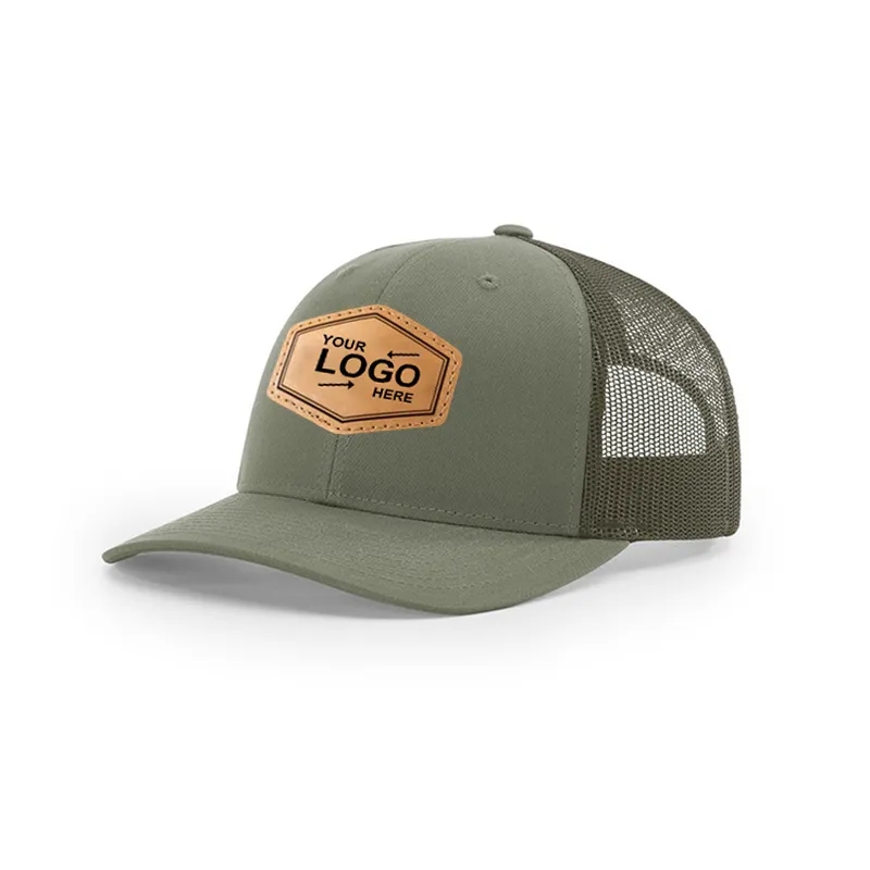 Leather Patch Trucker Hats 3