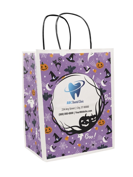 Halloween Scatter Design 1 Handle Shopper (8.5" x 10.25" x 5")