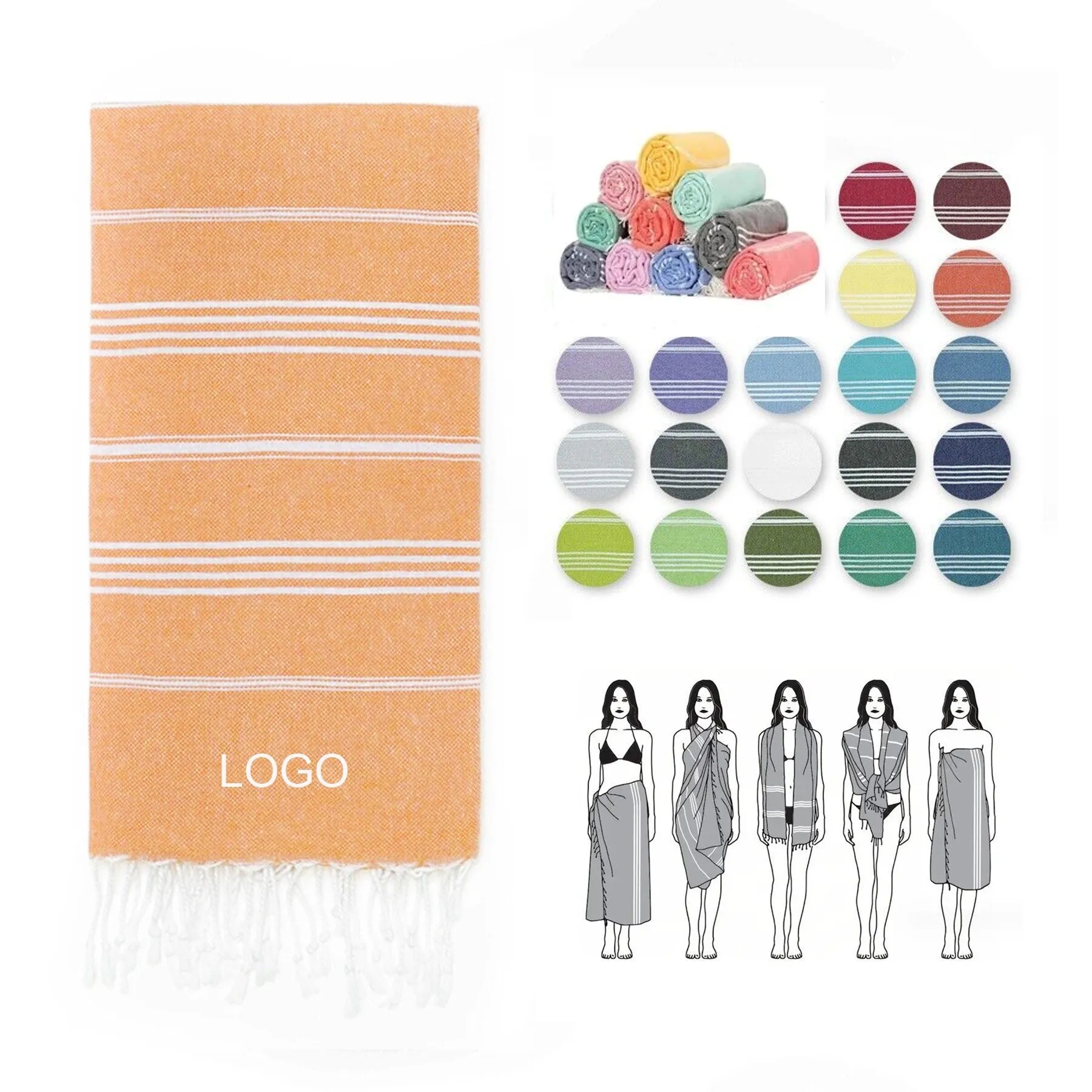 Turkish Cotton Beach Towel 1