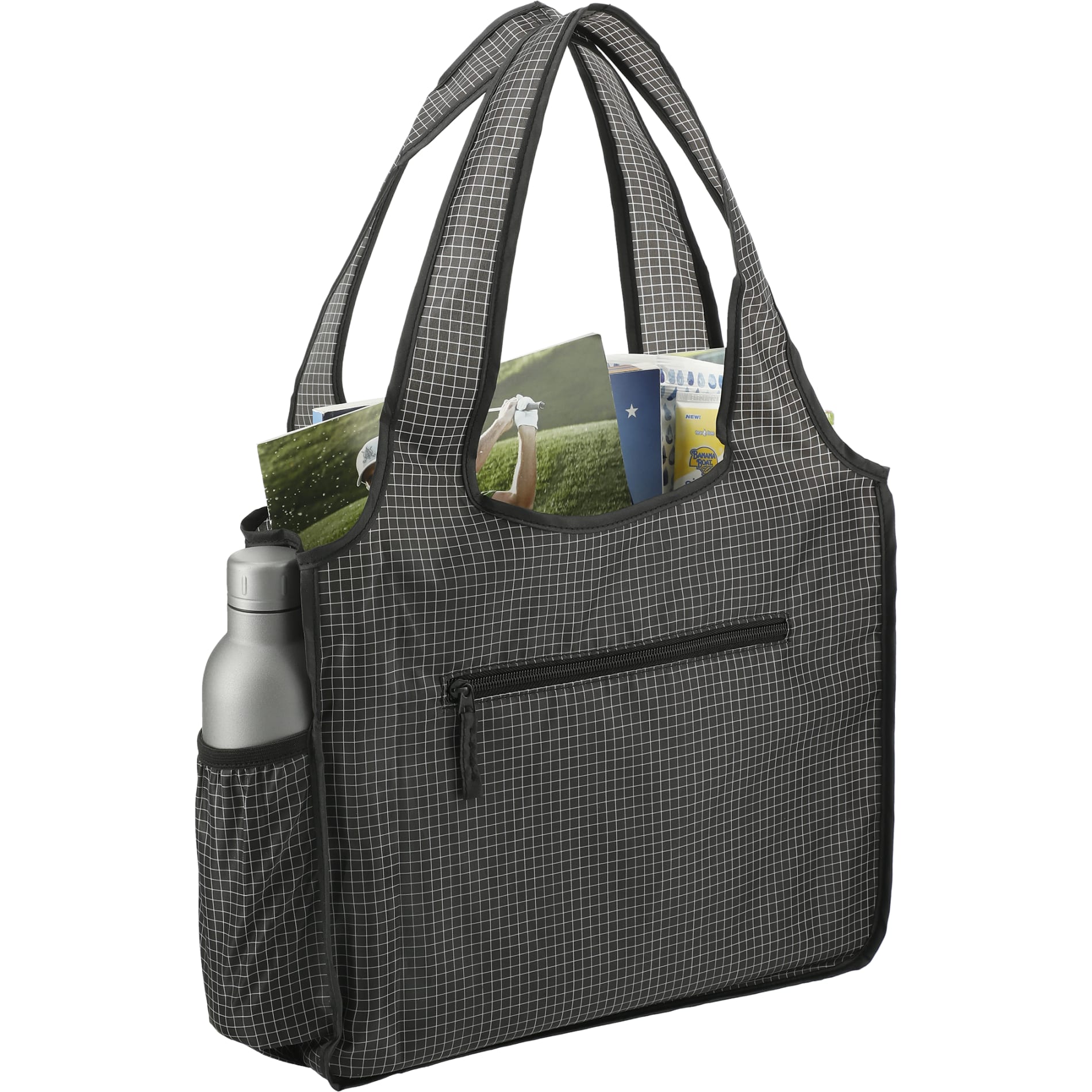 Grid Bungalow Tote, custom tote bag with logo imprint 5