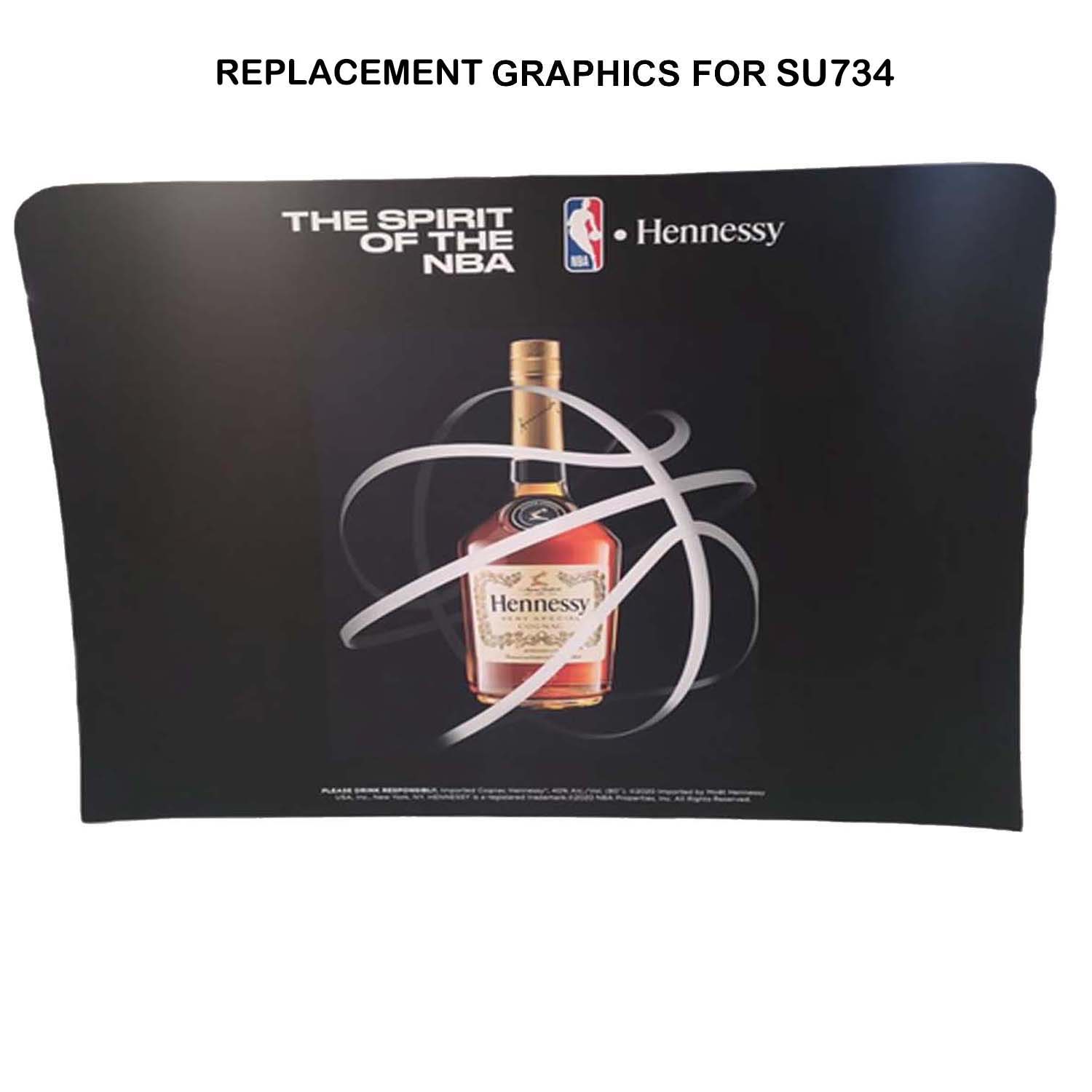 Replacement Graphics Double Sided 10'W x 8'H EuroFit Tension Fabric Slip on cover, NO SETUP CHARGE 15