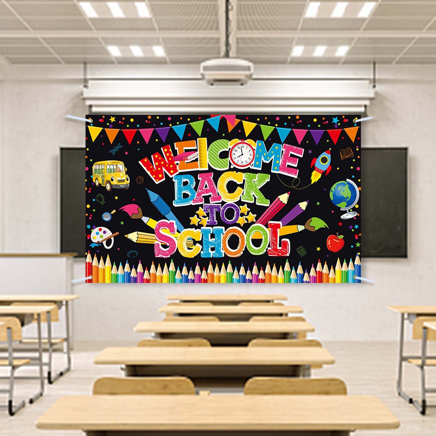 Welcome Back To School Backdrop 3