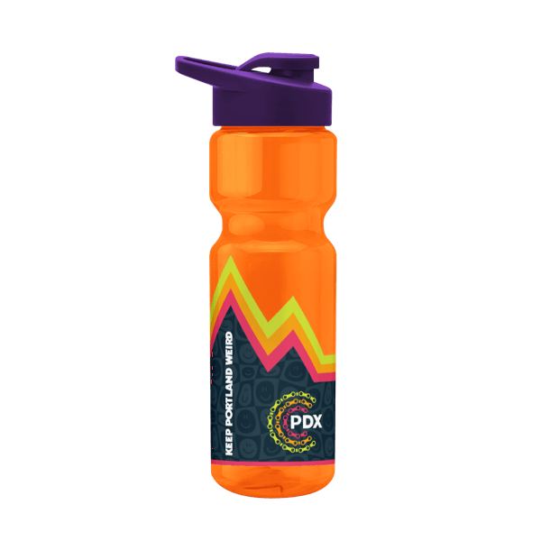 Blazer 28oz Transparent Bike Bottle w/Drink-thru Lid 2635