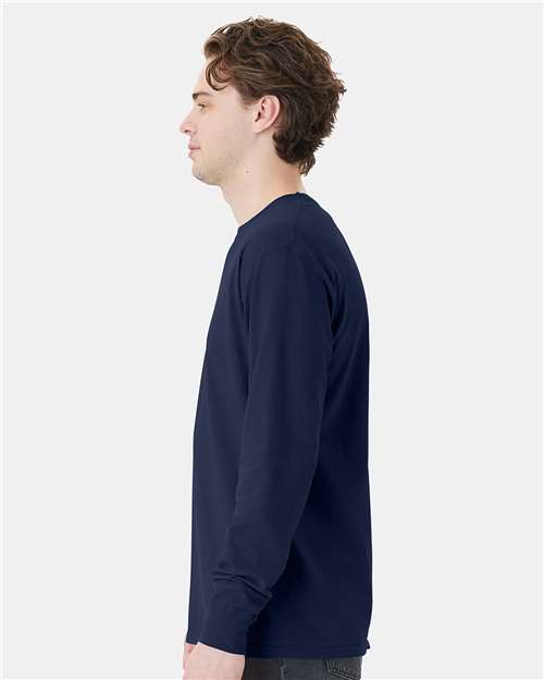 Unisex Garment-Dyed Long Sleeve T-Shirt With a Pocket - GDH250 18