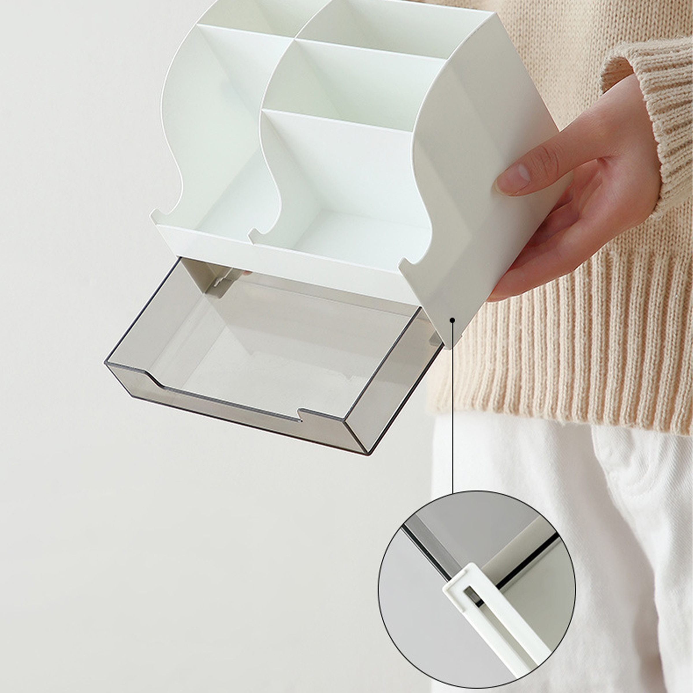 Plastic Multi Functional Desktop Storage Pen Holder 3
