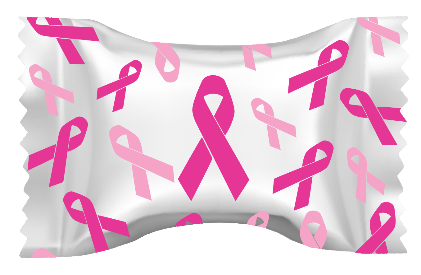 Soft Peppermint in a White Wrapper w/ Pink Ribbon 1