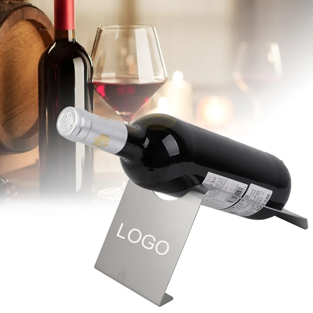 STAINLESS STEEL SINGLE WINE BOTTLE STAND 8