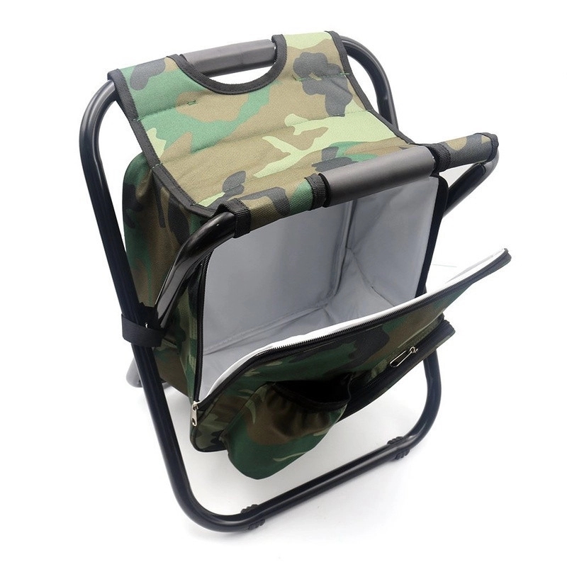 Folding Camping Fishing Chair Stool Backpack with Cooler 6