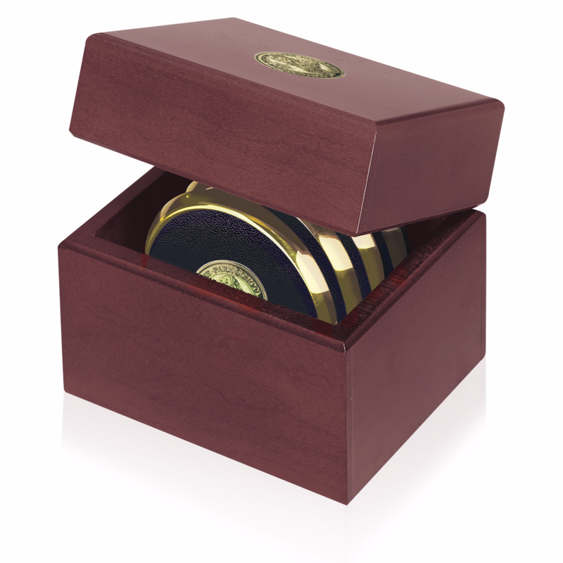 JAFFA® Four Coasters with Solid Cherry Chest 8
