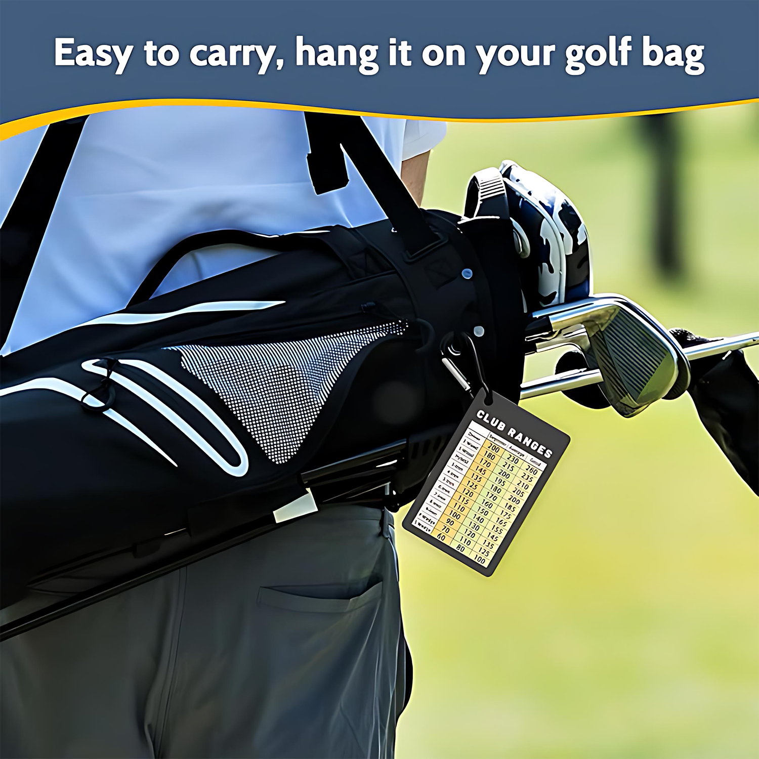 Golf Club Range Chart – Quick Reference Distance Card 9
