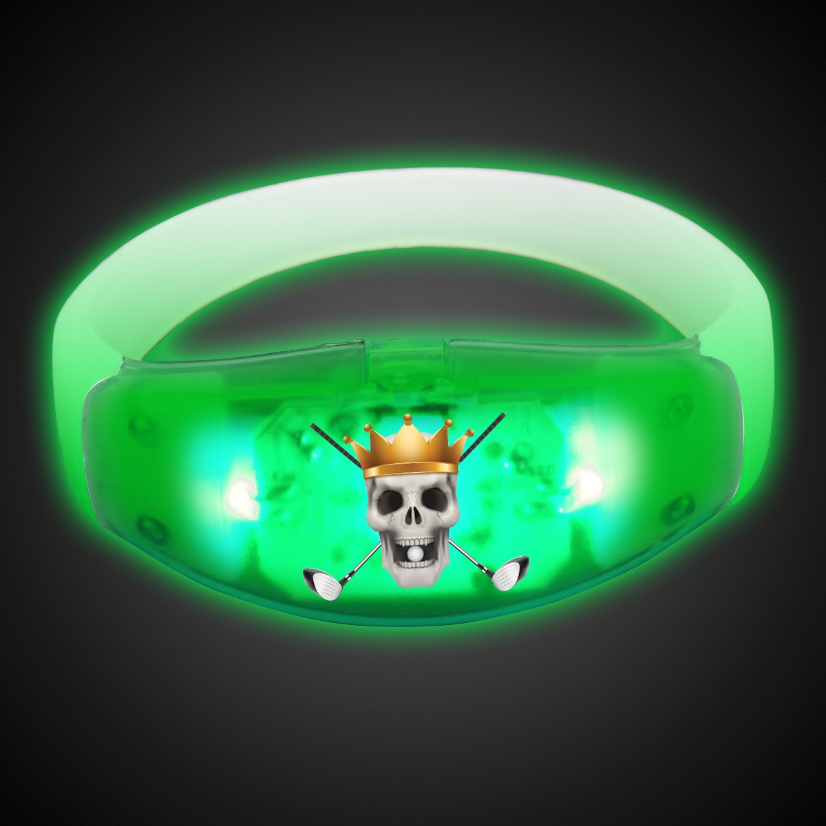 Sound Activated Green LED Stretchy Bangle Bracelets(Digi Print)