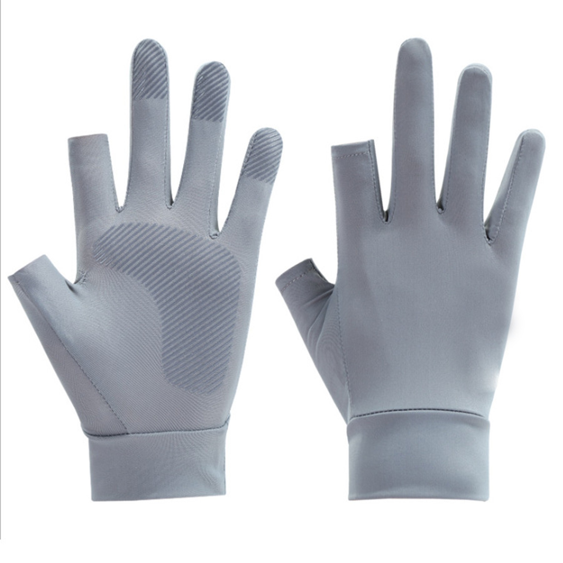 Ice Silk Sunscreen Gloves Bare Two Fingers 2