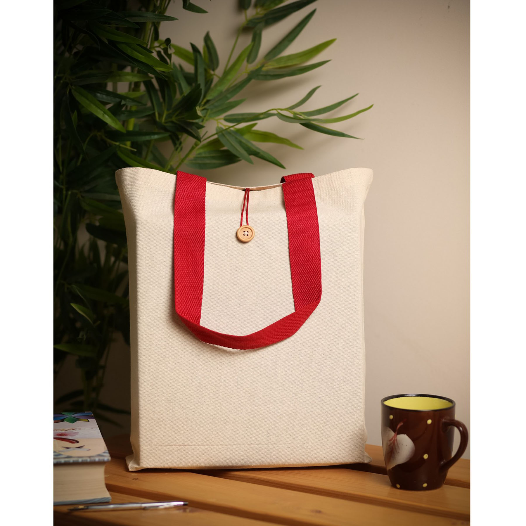 12 oz. QTEES BUTTONUP TOTE W C HANDLE 2
