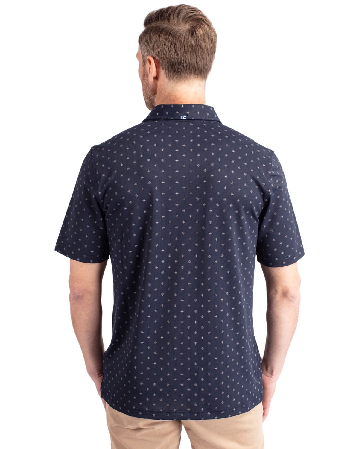 Cutter & Buck Virtue Recycled Tile Print Featherlight Pique Mens Big & Tall Polo Big & Tall 20
