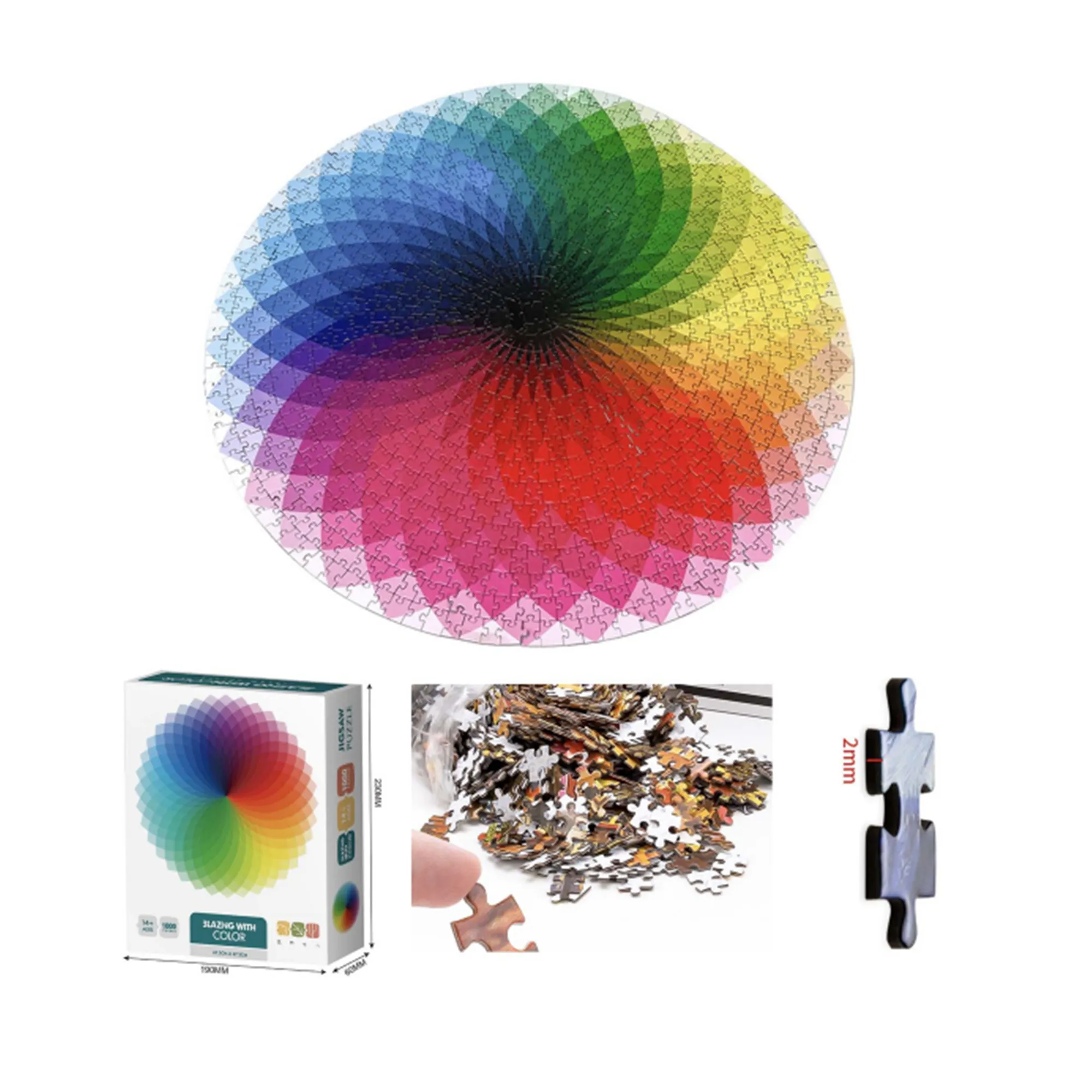 Custom Circle Round JigsawPuzzles for Adults 1000 Pcs Game 4