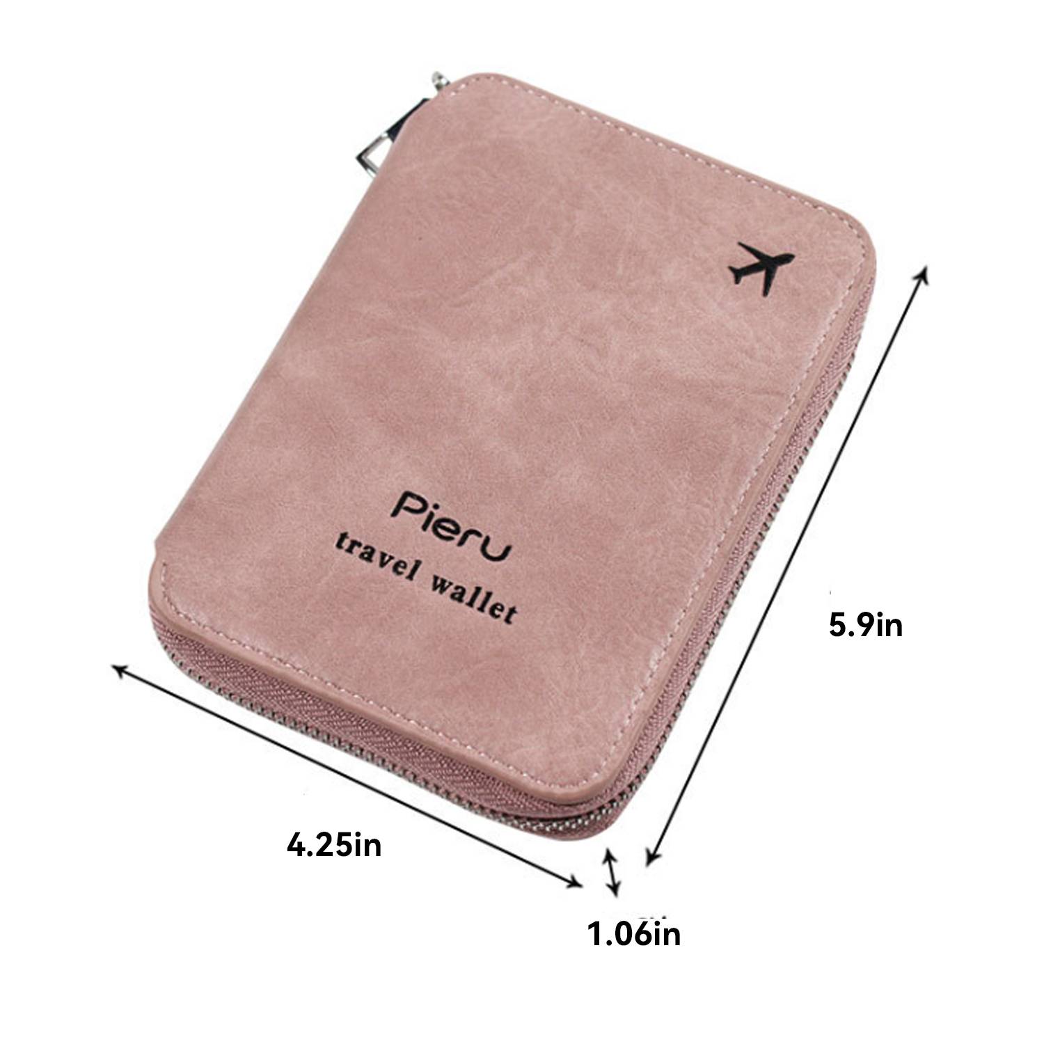 Passport Holder With Zipper, custom luggage with logo imprint 2