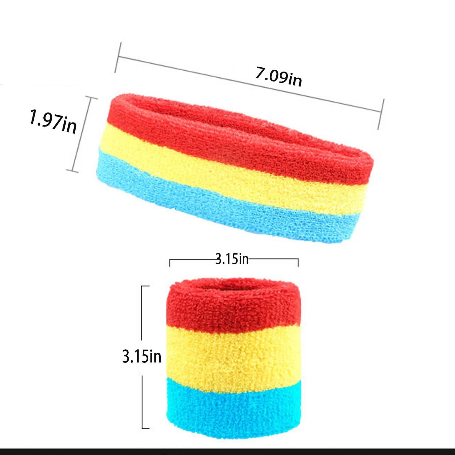 Sports Headband Wristband Set 3