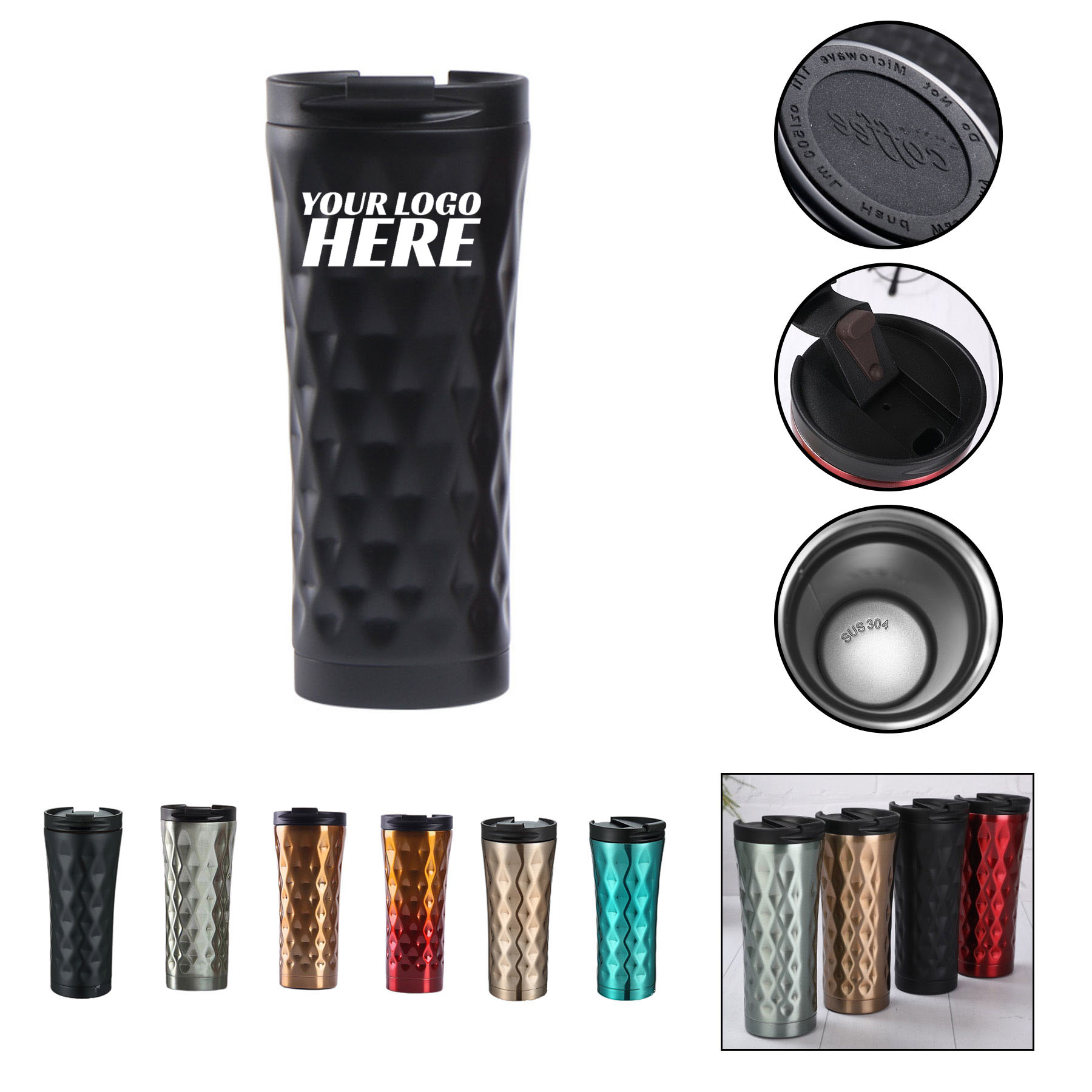 Diamond Shaped Travel Mug 2