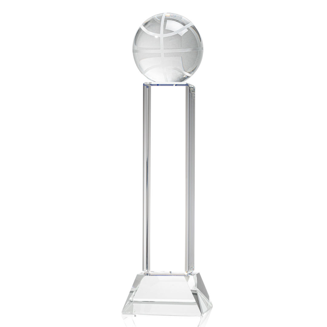 Basketball Award on Stowe Base - Clear 9