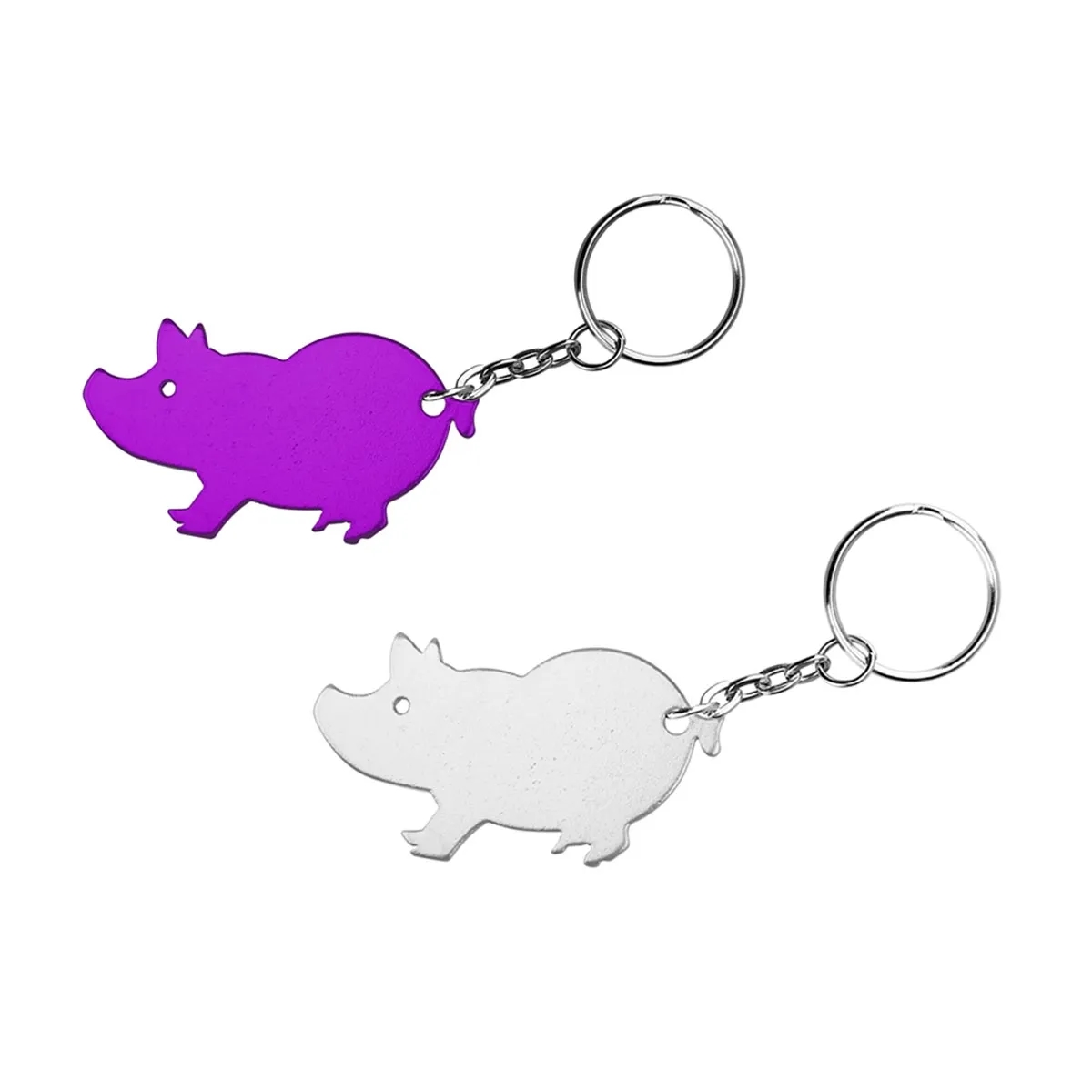 Pig Shape Aluminum Keyring Bottle Opener 3