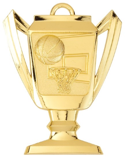 Basketball Trophy Medal, 2 3/4" Tall 1
