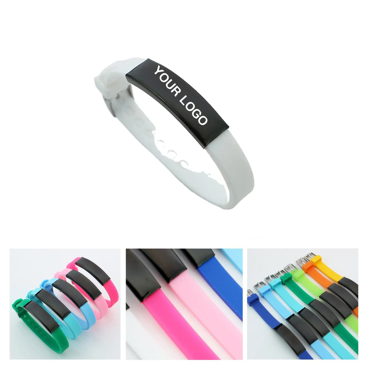 Silicone and Steel Bracelet with Secure Clasp 3
