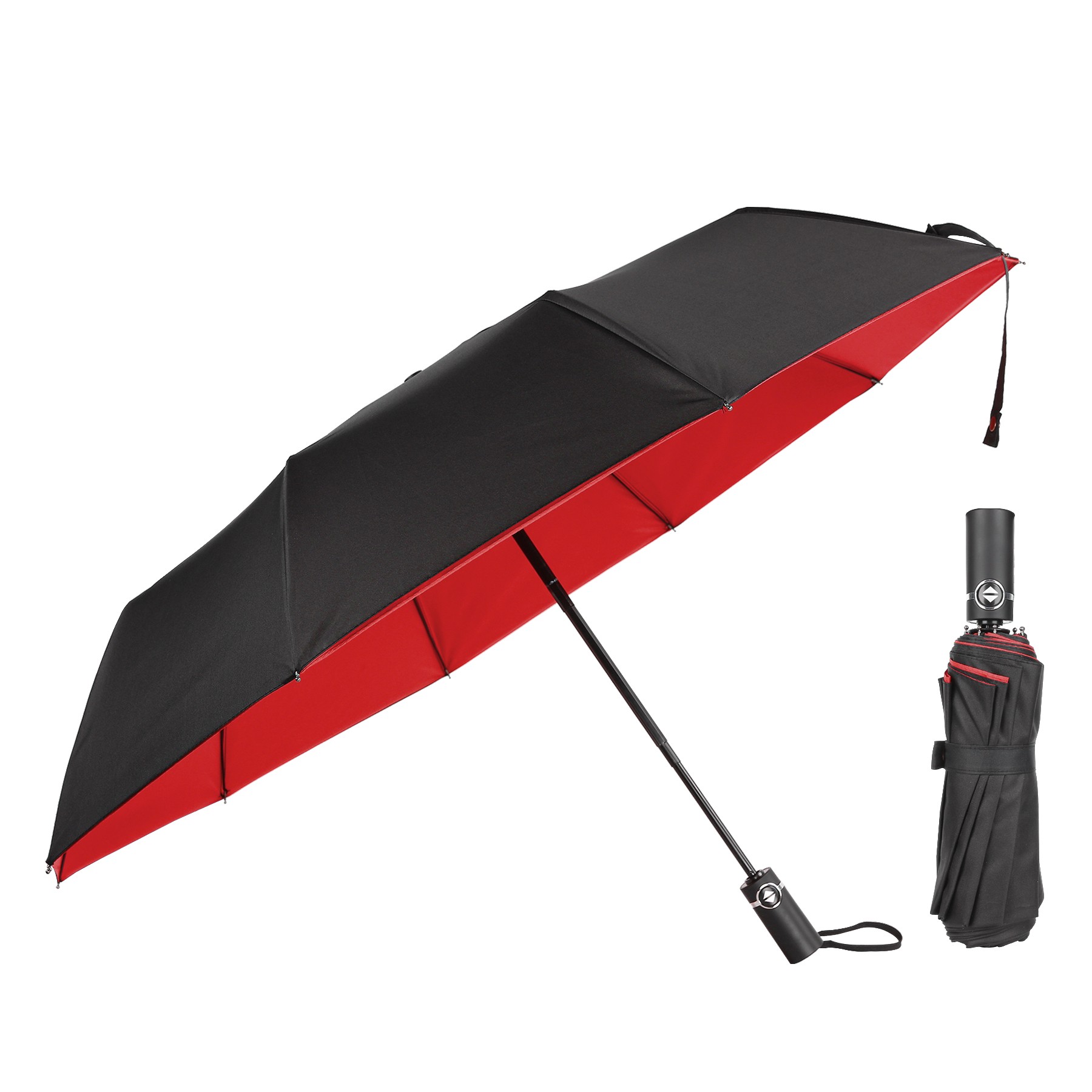 46'' Arc Double Canopy Automatic Folding Umbrella 1