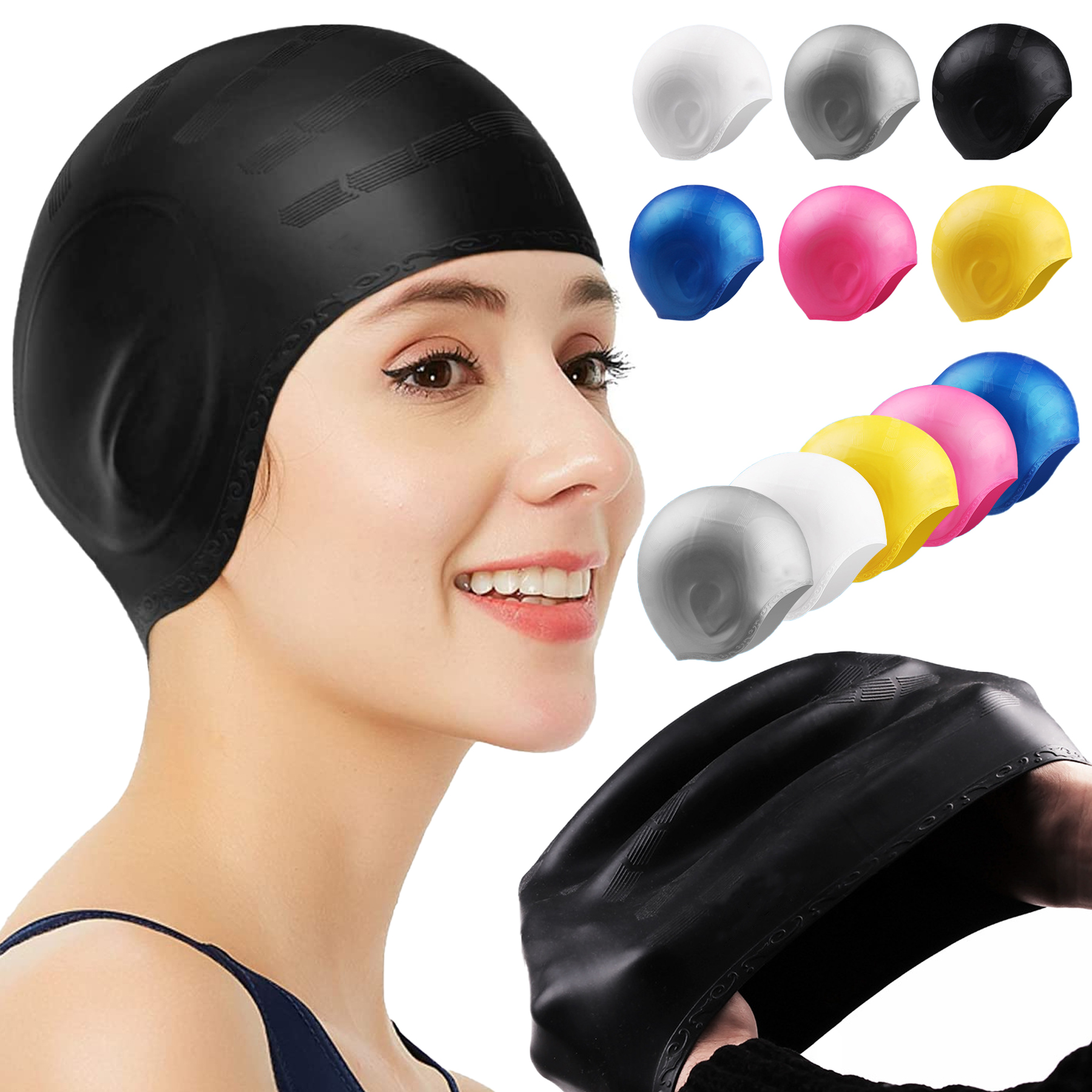 Silicone Swim Waterproof Cap Protect Ears 2
