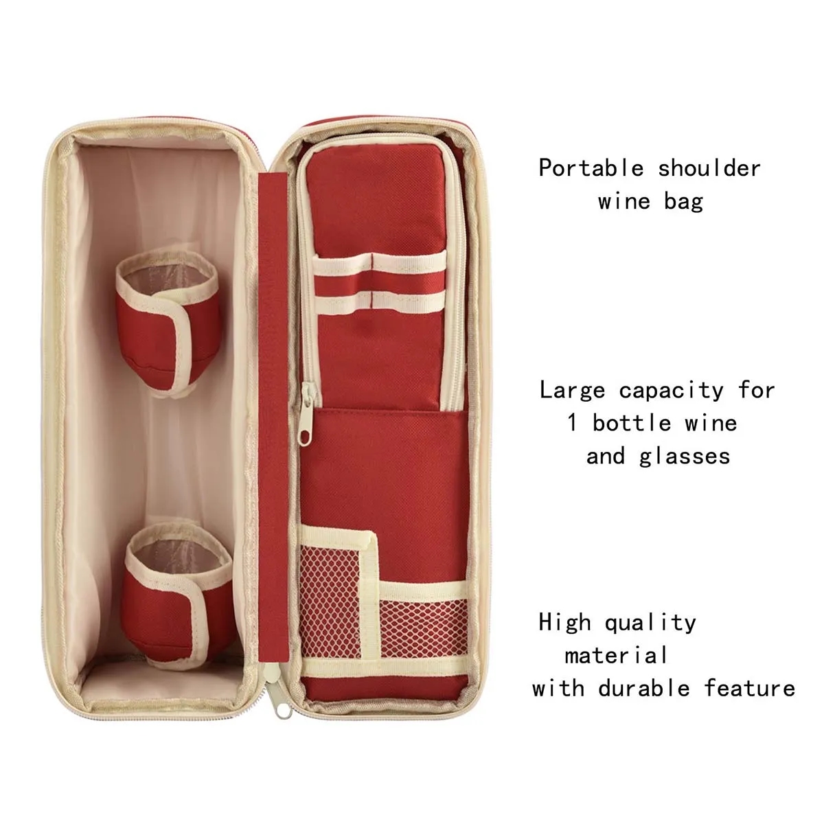 Stylish Wine Bag with Adjustable Shoulder Strap 5
