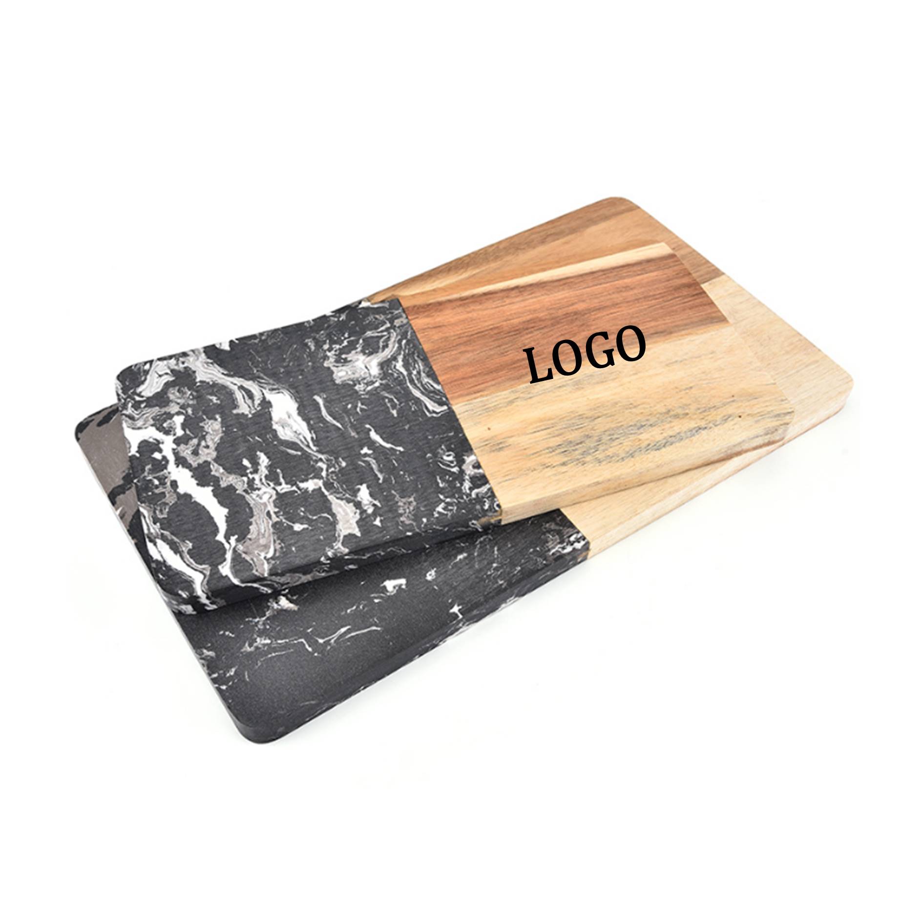 Marble With Wood Serving Board 2
