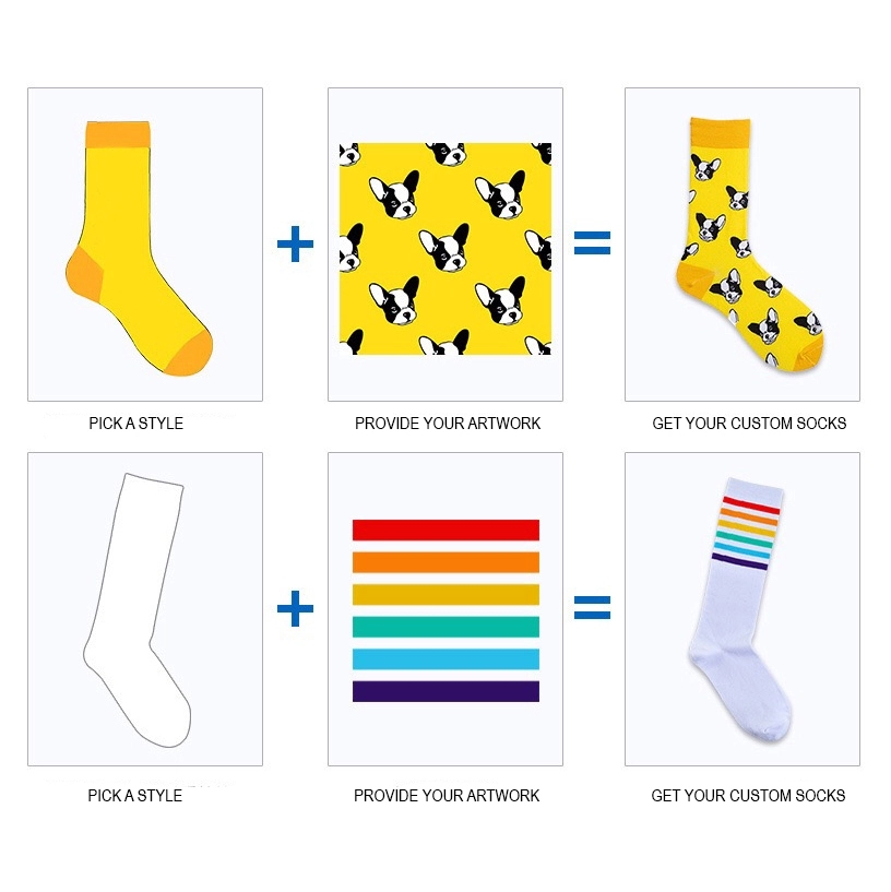 Custom Ankle Dress Socks w/ Full Color Sub-Factory Direct 3