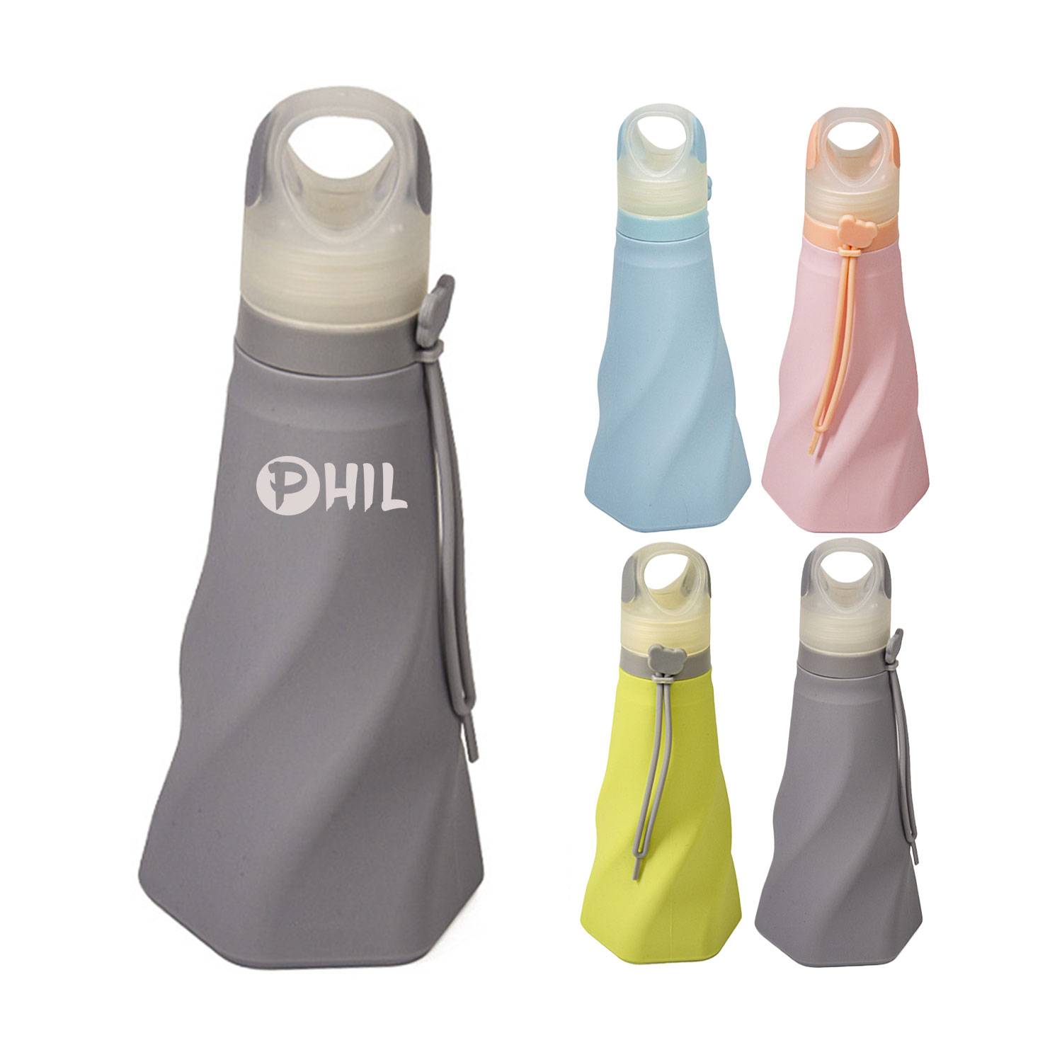 17oz Silicone Foldable biking water Bottle 1