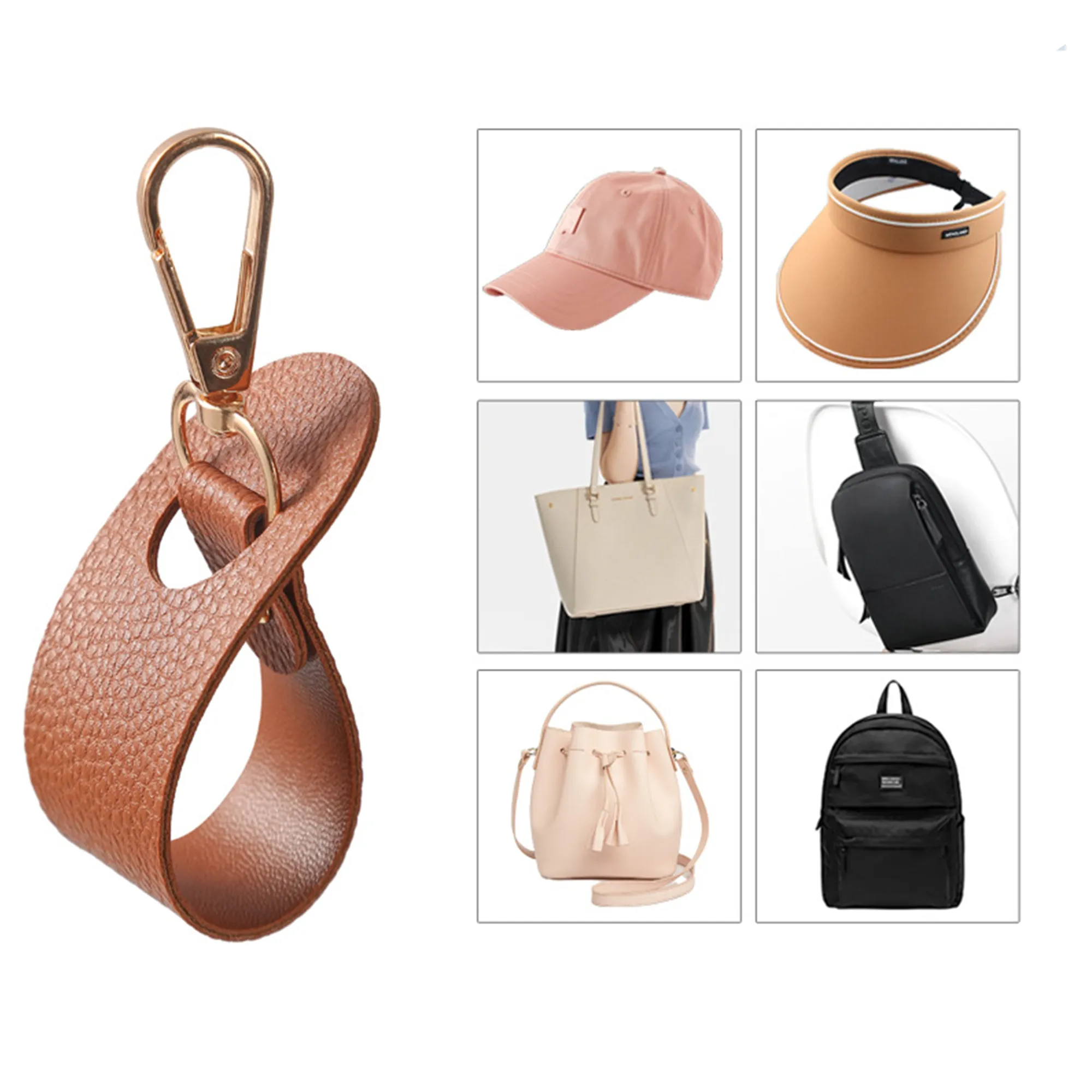 leather hook travel cap clip 3