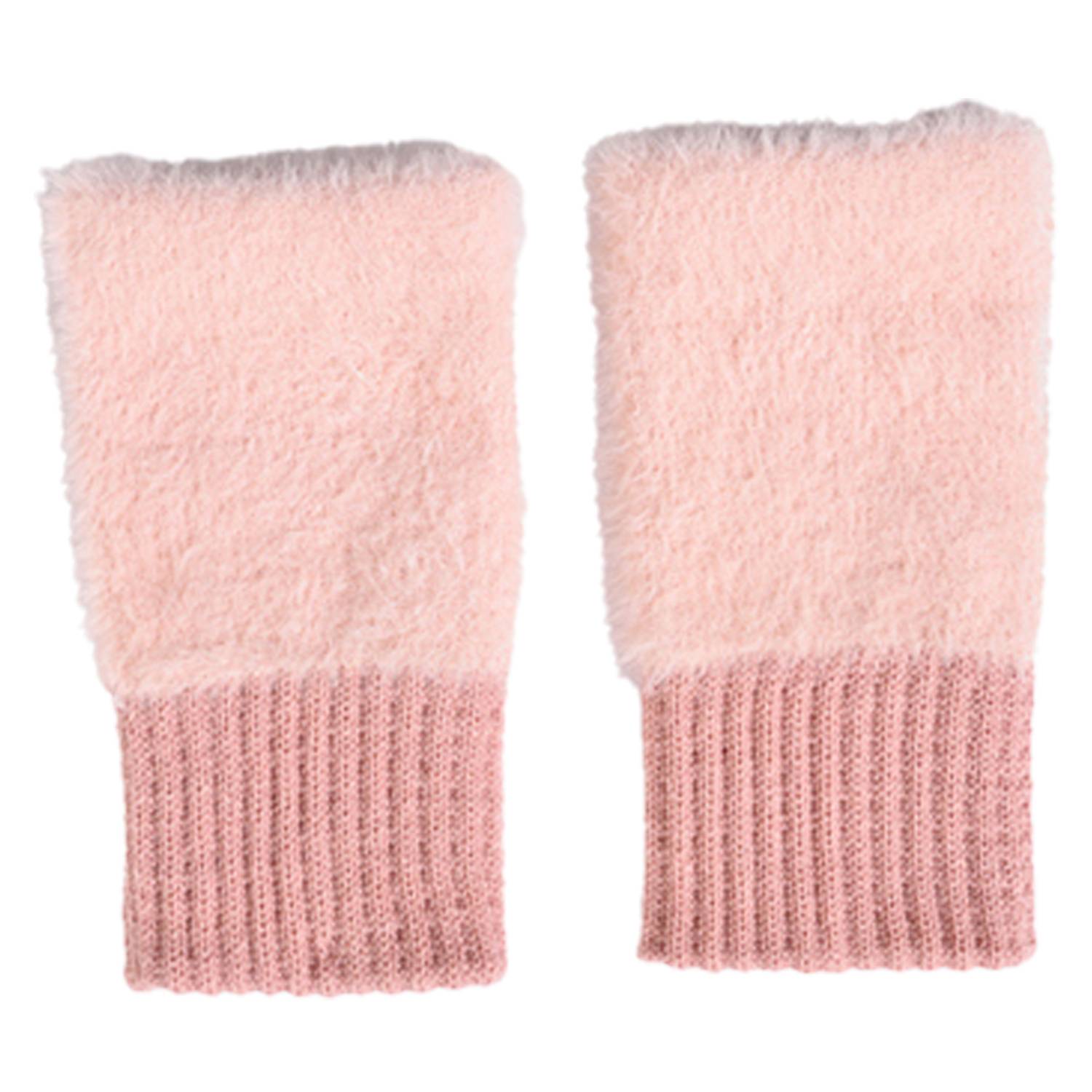 Winter Faux Fur Arm Warmers Fingerless Gloves 5