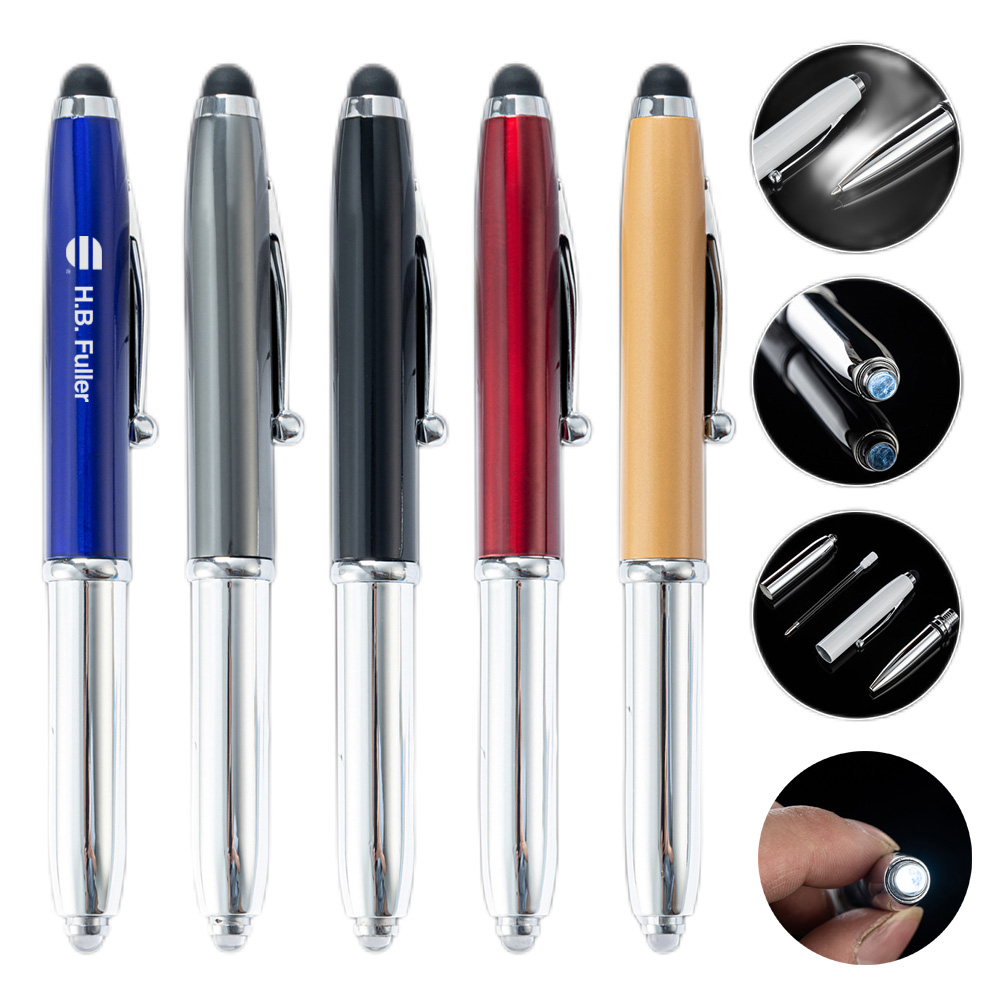 LED Light+Stylus+Pen - Laser Engraved 1