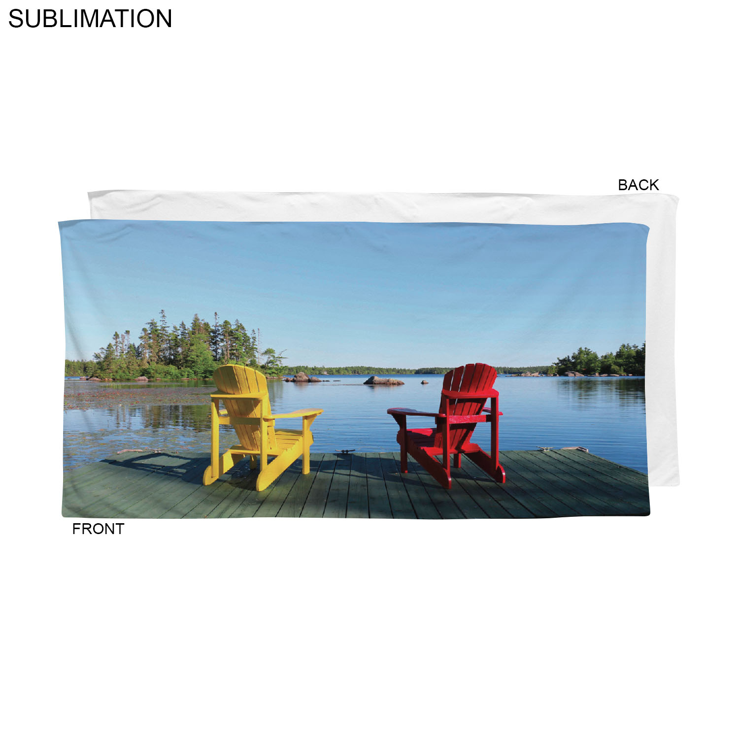 24Hr Express Ship - Stock Design, Heaviest Weight, Plush Velour Terry Beach Towel, 30x60, Sublimated 17
