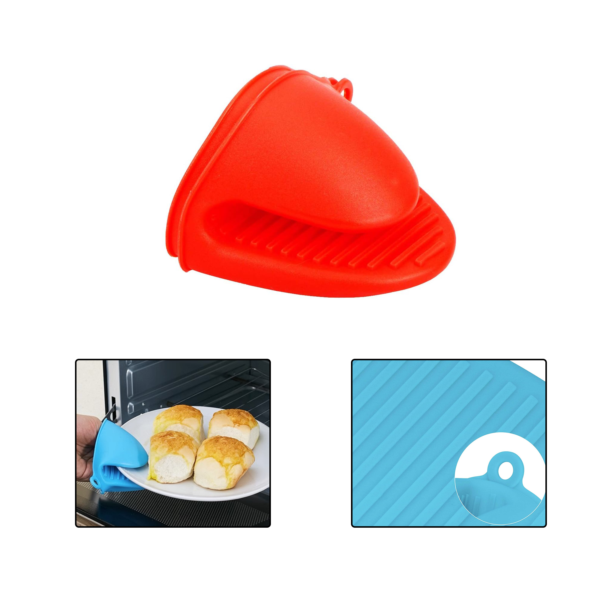 Kitchen Oven Heat-resistant Silicone Clip 3