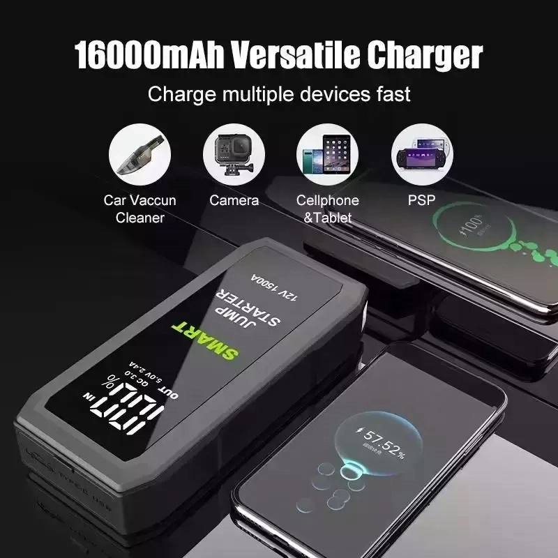 Intelligent Jump Starter Power Bank 16000mAh 7