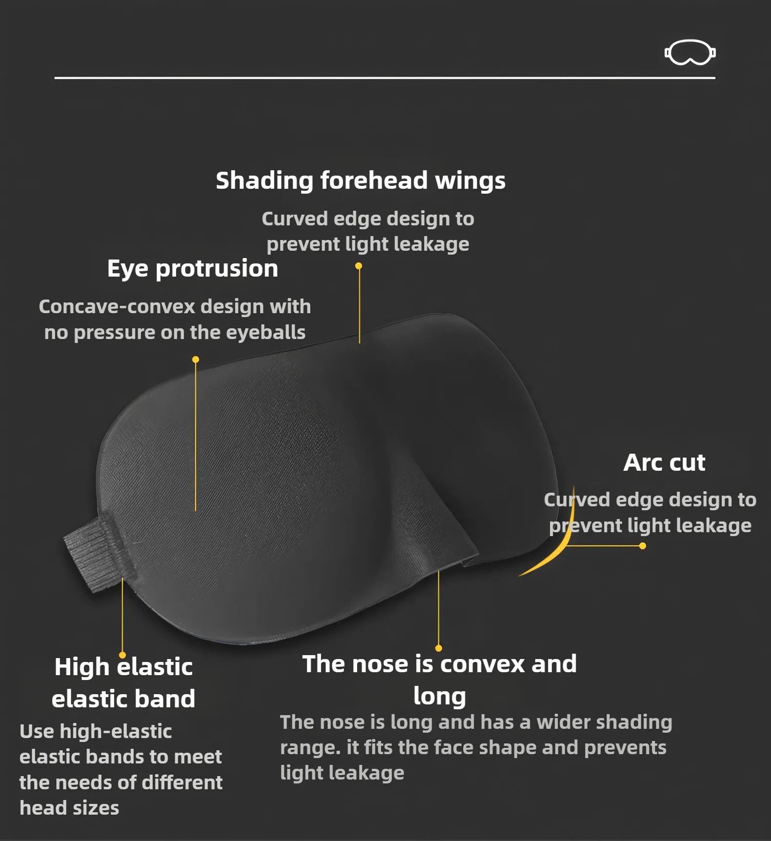3D Memory Foam Sleep Mask with Adjustable Strap 9