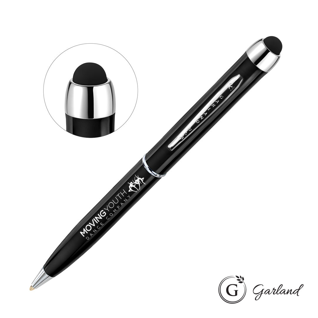 Garland® Stylus High Gloss Ballpoint Twist Pen - Chrome 4
