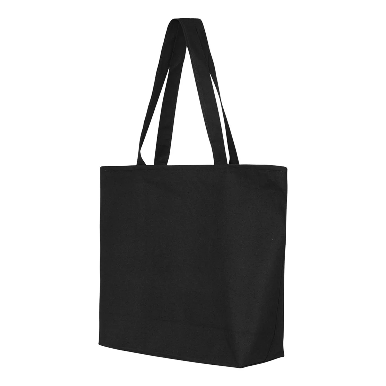 Wide Canvas Zippered Tote Bag 11