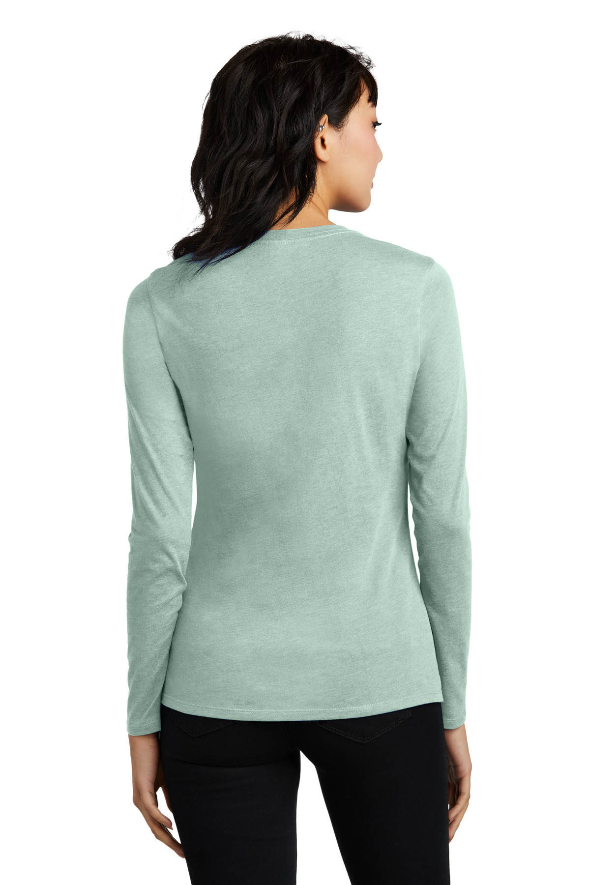 District Women's Perfect Blend CVC Long Sleeve Tee DT110 4