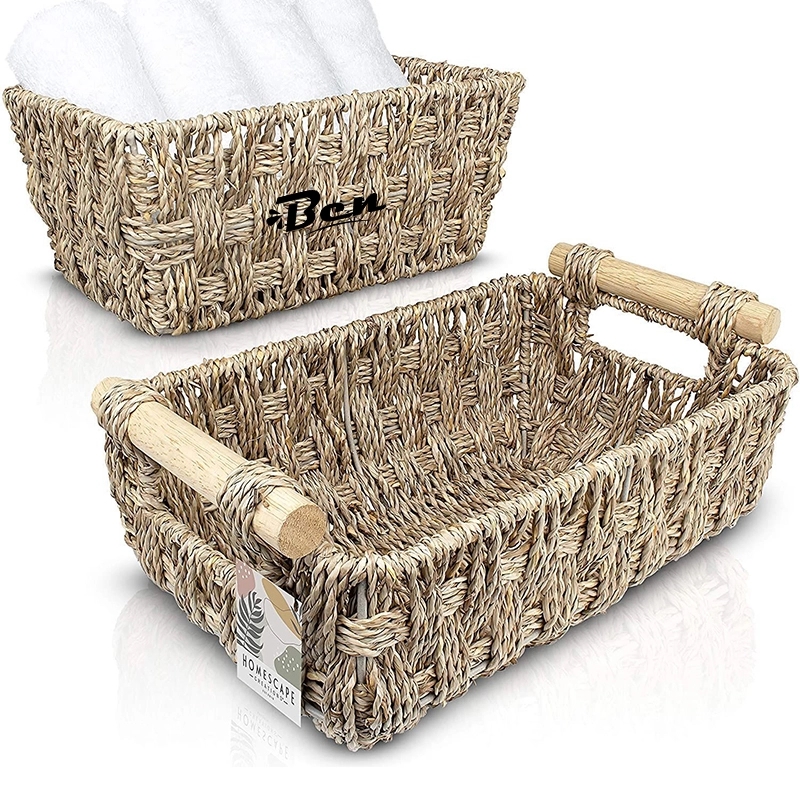 Storage Works Hand-Woven Small Wicker Baskets 1