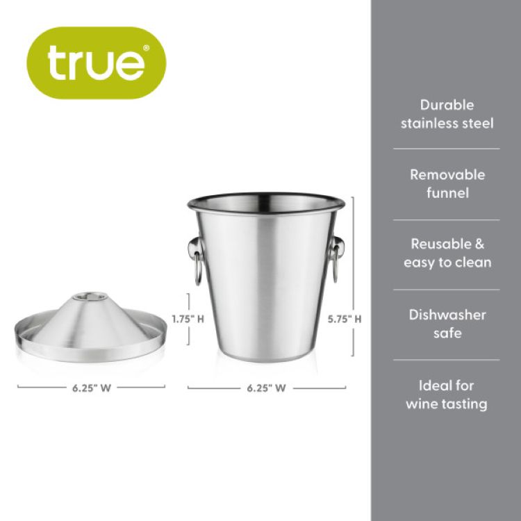True® Savor Stainless Steel Spittoon 1