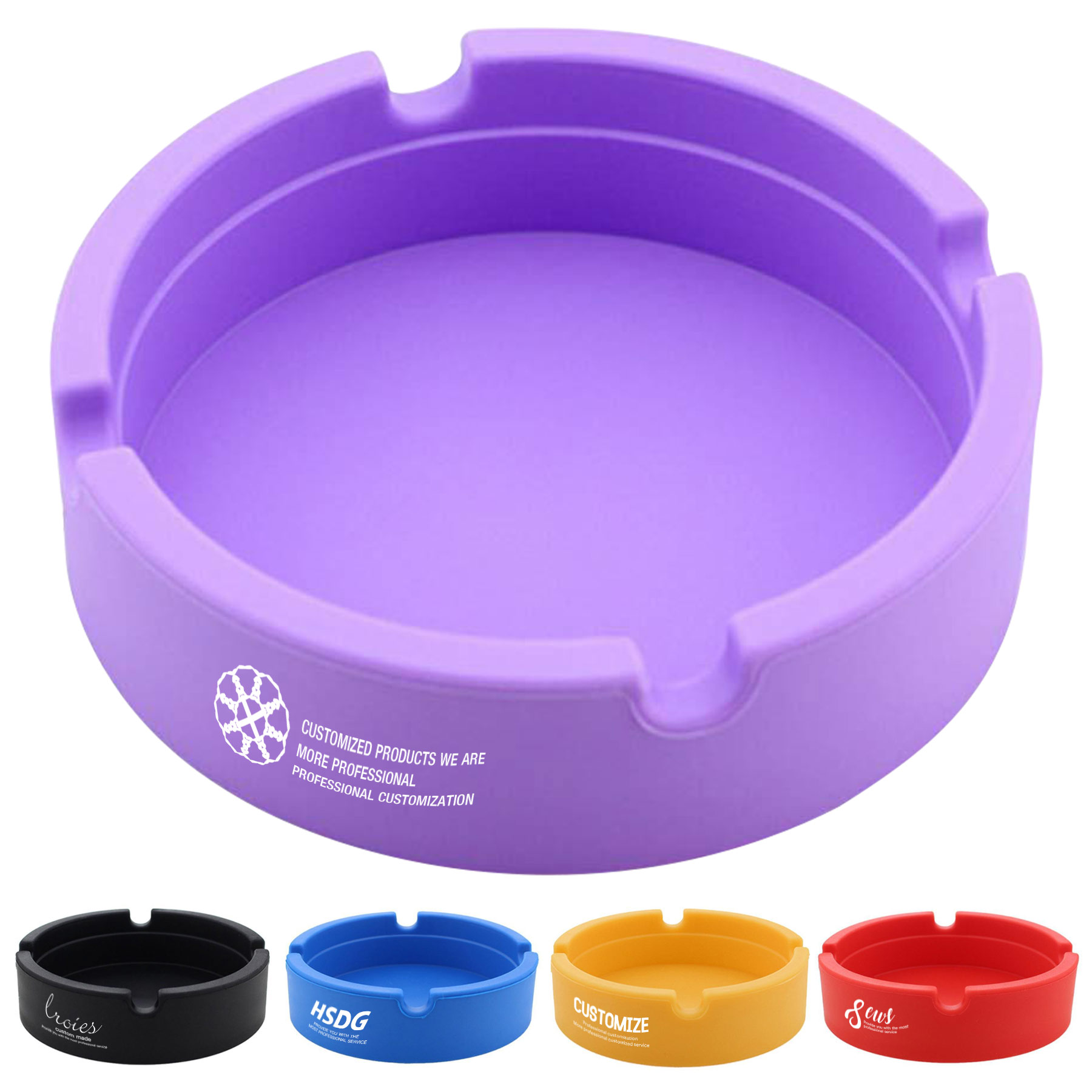 Round Portable Silicone Ashtray 2