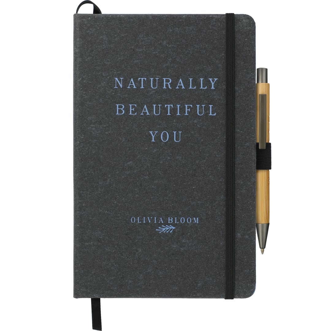 FSC® Mix 5.5" x 8.5" Recycled Leather Bound Journa 46