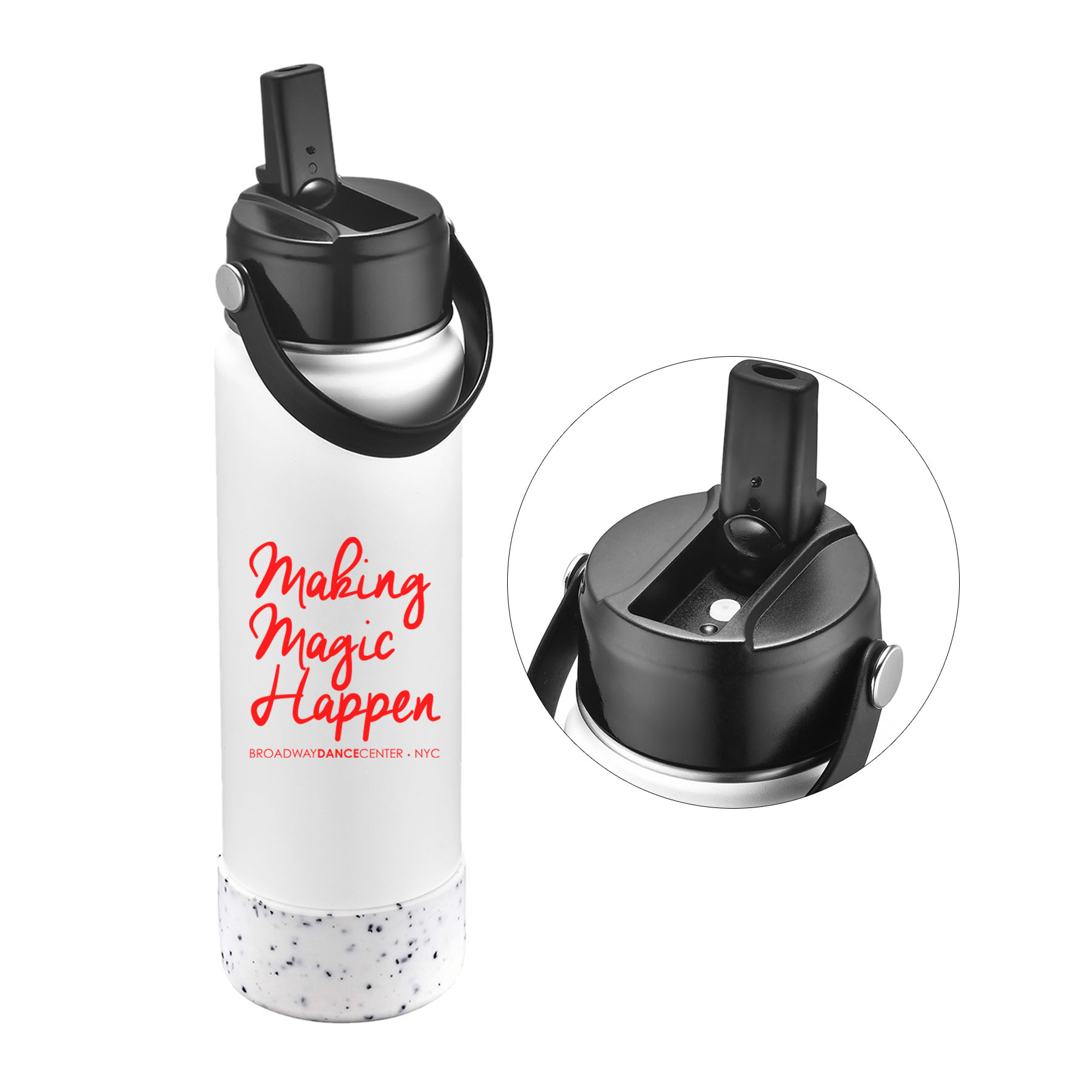 27 OZ. Vacuum Water Bottle w/Spout & Silicone Bottom, custom water bottle with logo imprint 5